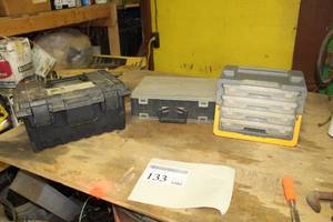 lot 133 image: Lot of (3) Parts Organizer Cases, Hardware