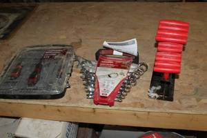 lot 166 image: Lot of (3) 68pc. Screwdriver Set, 10pc. Combination Wrench Set, 10pc. Ball End T-Handle Hex Key Set