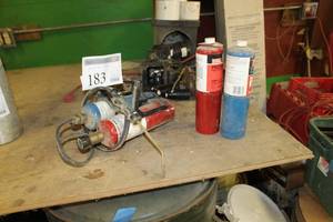 lot 183 image: Portable Propane Torch Tank Set with Torch Head, Extra Propane Torch Tanks