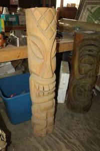 lot 200 image: Totem Pole Wooden Carved Art Piece