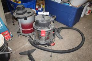 lot 221 image: Lot of (2) Husky, Shop-Vac Husky Shop Vacuum, Shop-Vac WetDry Vac 6-Gallon