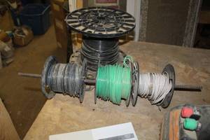 lot 219 image: Lot of (4) Partial Spools of Wire