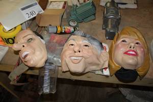 lot 240 image: Lot of (3) Politician Costume Masks