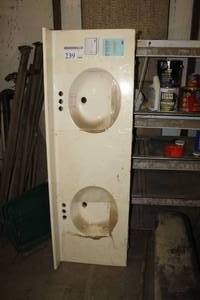 lot 239 image: Central Marble Products, Inc. Marble Double Sink Vanity Counter
