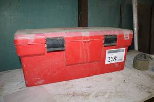 lot 278 image: Plastic Tool Box with Built-in Parts Organizer and Tool Caddy, Misc. Hardware