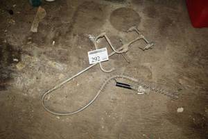 lot 292 image: Commercial Dish Washer Faucet and Overhead Spring Loaded Sprayer Assembly