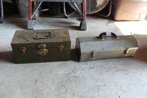 lot 355 image: Lot of (2) Metal Tool Boxes