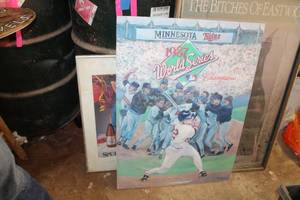 lot 305 image: 1987 Minnesota Twins World Series Painting Signed