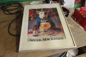 lot 307 image: Spuds MacKenzie Bud Light Wall Art