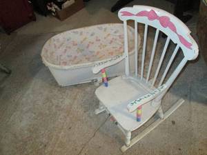 lot 5 image: Vintage Baby Craddle & Childs Rock...
