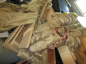 lot 52 image: Custom Made Silk Curtians & Valance...
