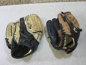 lot 9 image: 2 Baseball Gloves  CSB...