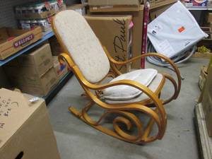 lot 30 image: Wood Rocking Chair  RMT...
