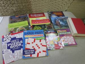 lot 37 image: Assorted Books and Crossword Puzzle...