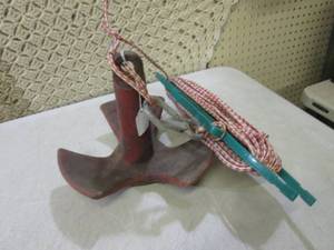 lot 55 image: Boat Anchor with Rope  RMC...