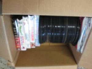 lot 63 image: Assorted Records and VHS Tapes  EW6...