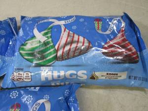 lot 86 image: 3 Bags of Hersheys Hugs Best by Aug...