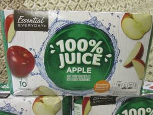 lot 99 image: Apple Juice Pouches 3 Packs  10 Po...