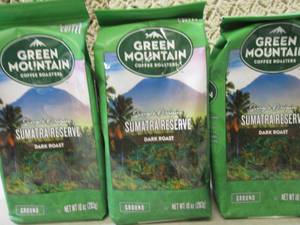 lot 118 image: 3 Bags Green Mountain Sumatra Reser...