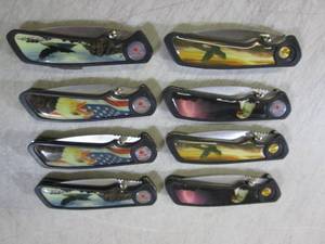 lot 137 image: Lot of 8 Folding Pocket Knives with...