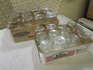 lot 177 image: 24 Canning Jars 12 Pint and 12 Quar...