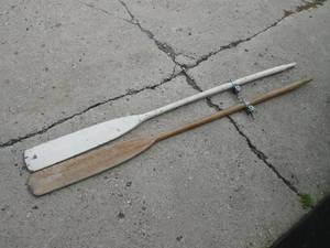 lot 182 image: 2 Wood Row Boat Oars  RMDR...
