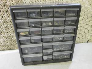lot 201 image: 27-Drawer Organizer with Contents  ...
