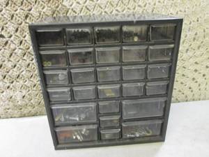 lot 202 image: 27-Drawer Organizer with Contents  ...