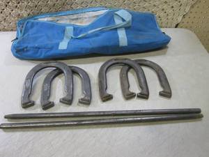 lot 205 image: Steel Franklin Horseshoe Set with C...