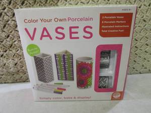 lot 229 image: Color Your Own Porcelain Vases  F-0...