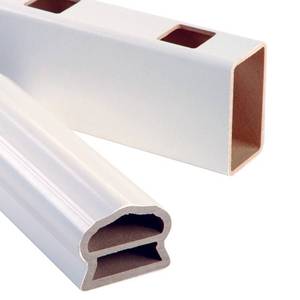 1 (Case of 4) Fiberon (Actual 3.5-in x 4-in x 6-ft) Deluxe 2-Pack White Composite Stair Deck Handrail RL PK 72IN DEL ST WH - NEW