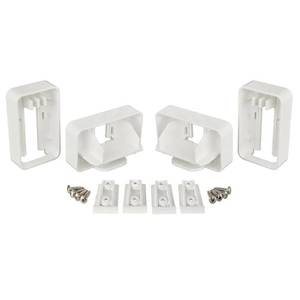 Fiberon 2-Pair White Traditional Rail Bracket, BKT F 4 PK WH - NEW