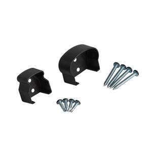 2 Packs of Fiberon Elements Railing Black Aluminum Line Connectors, AL RL BKT 2PK BL - NEW