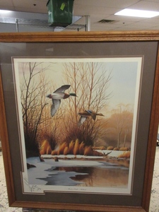 lot 715 image: BEVENS CREEK-MALLARDS BY LEO STANS, HAND SIGNED AND NUMBERED LIMITED EDITION PRINT