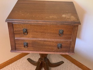 Antique Two Drawer Side Table
