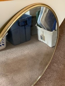 Brass Oval Wall Mirror