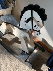 Vintage Childrens Wood Rocking Horse