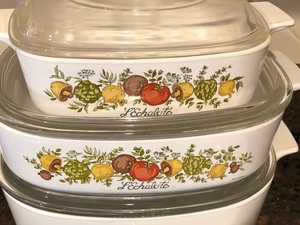 Set of Four Corningware Casserole Dishes