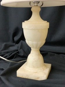Brass Lamp and Alabaster Lamp