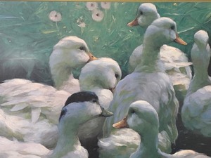 Framed Geese Picture