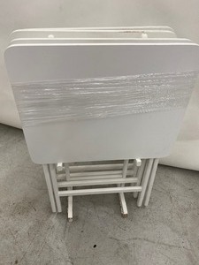 Set of White TV Trays