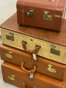 Four Pieces of Vintage Luggage