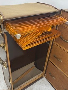 Antique Wardrobe Suitcase with Insert