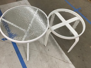 Two Small Patio Side Tables