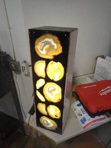 Handmade rock lamp one of a kind