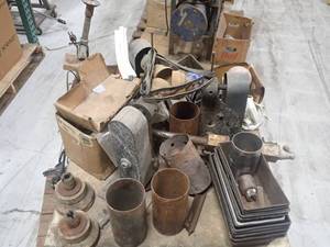 Pallet including rock shaping machine (round rocks) make spears