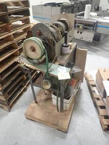 Huge roack sander w 3 wheels and other misc equipment