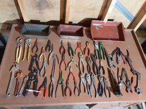 Large Assortment Of Pliers, Needle Noses & Vice Grips