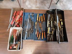 Large Assortment Of Screw Drivers