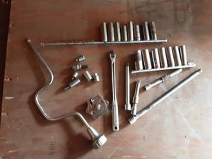 Assorted 38 Drive Sockets, Extensions, More-Craftsman & Others